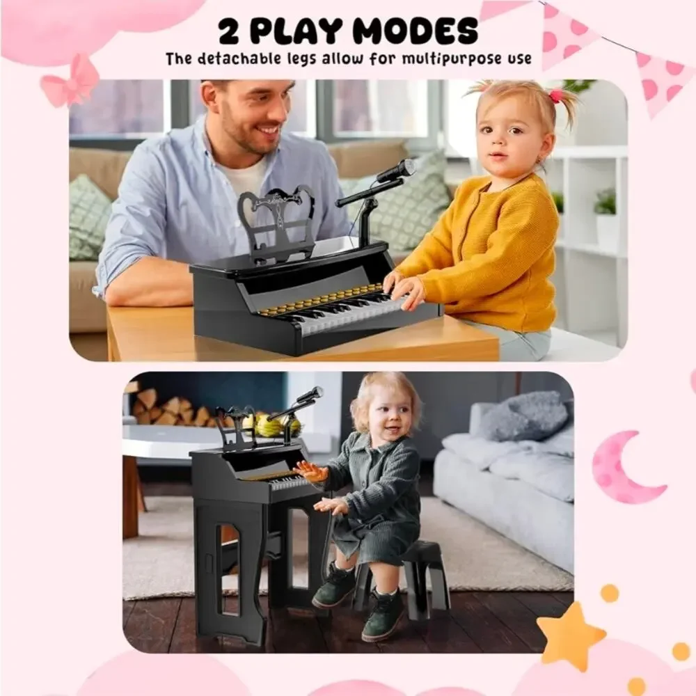Toy Pianos for Kids Ages 3-7 with Keyboard Stickers, Learning Beginners 37 Keys - Picture 4 of 7